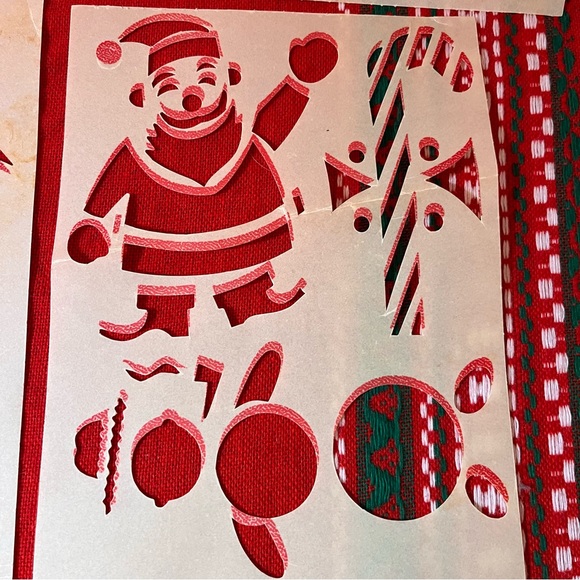 Vintage Christmas stencils Set of 6 Sheets. OLD! AMAZING! - Picture 1 of 9